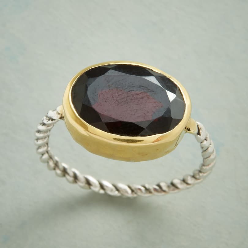GARNET IN THE MIX RING view 1