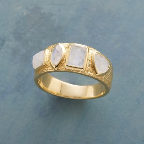 FOUR OF A MOONSTONE RING view 1