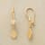 GOLD PLATED DIAMOND DUO EARRINGS view 1