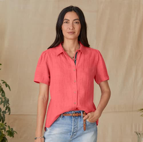 Classic Tales Shirt - Petites View 8Coral