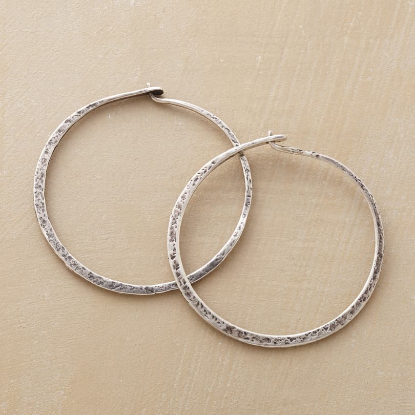 SUBTLY TEXTURED HOOPS view 1