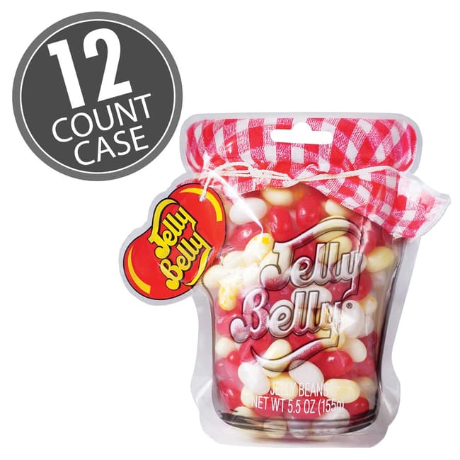 Jelly Belly Cherry Pie Mix Mason Jar Bag - 5.5 oz  - 12 Count Case