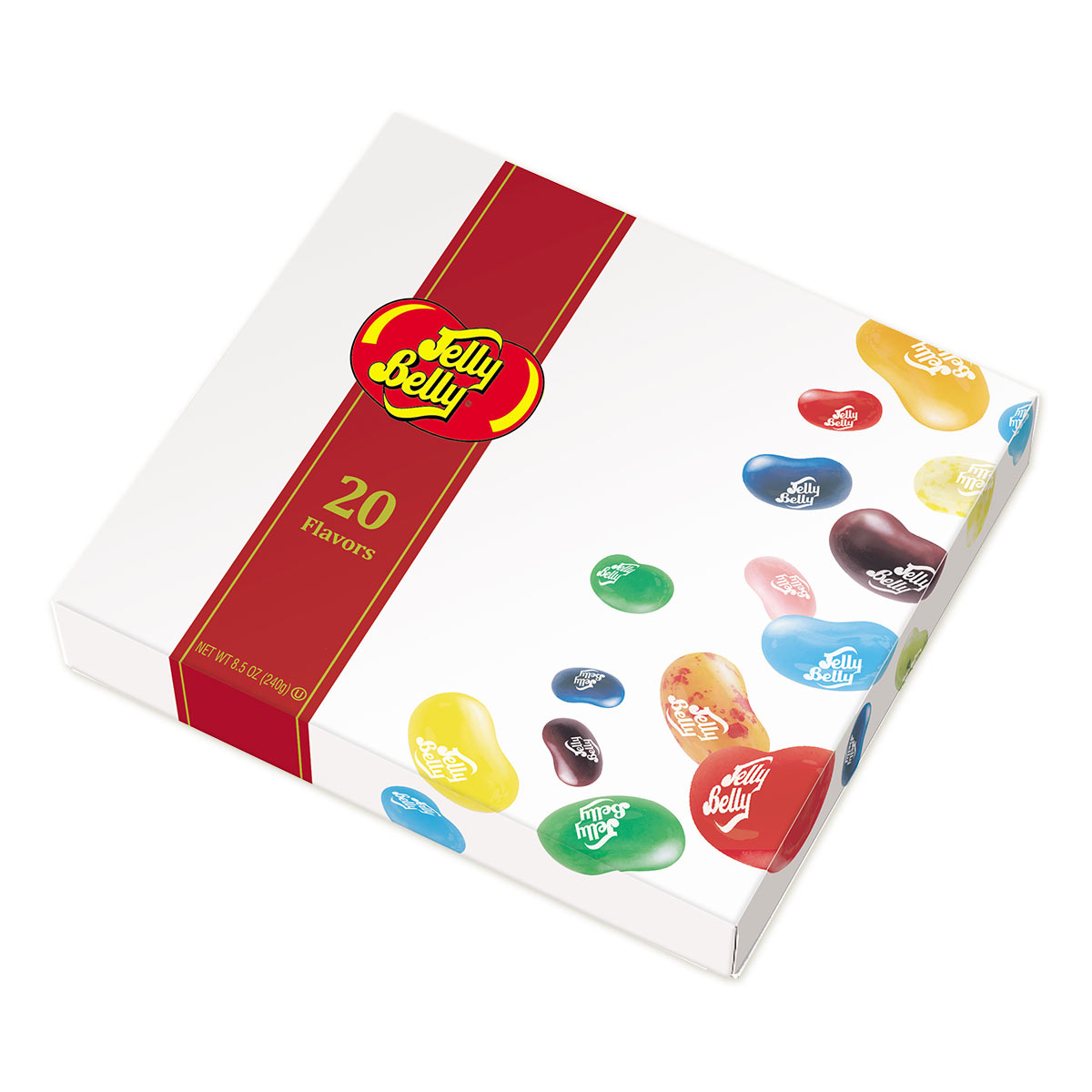 Jelly Belly 20-Flavor Gift Box. Assorted flavors like Buttered Popcorn; Very Cherry and more. Great present for candy fans.