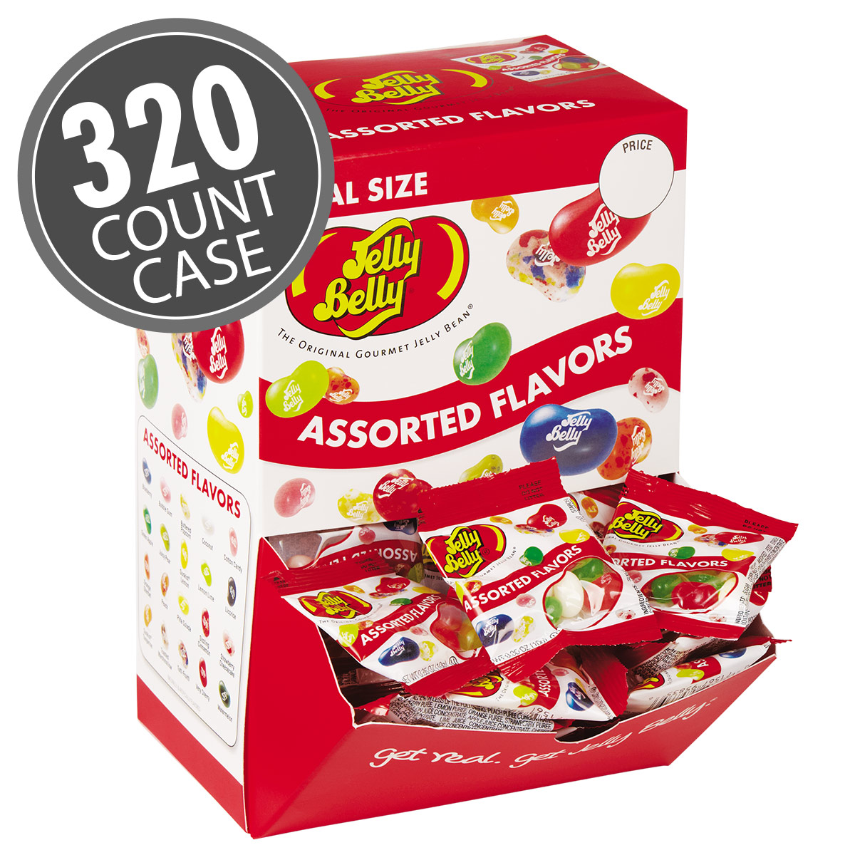 Jelly Belly Assorted jelly beans in small bags. 20 assorted flavors. Great candy for a party or giveaways.