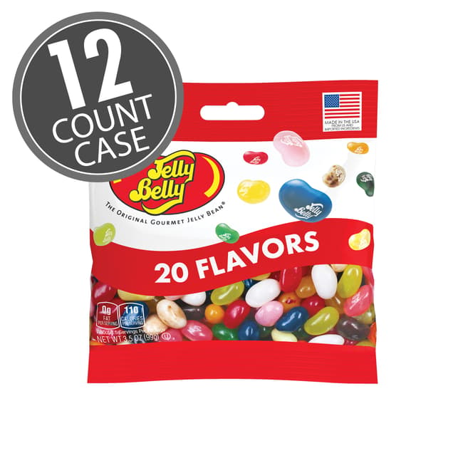 20 Assorted Jelly Bean Flavors 3.5 oz Grab & Go® Bag - 12 Count Case