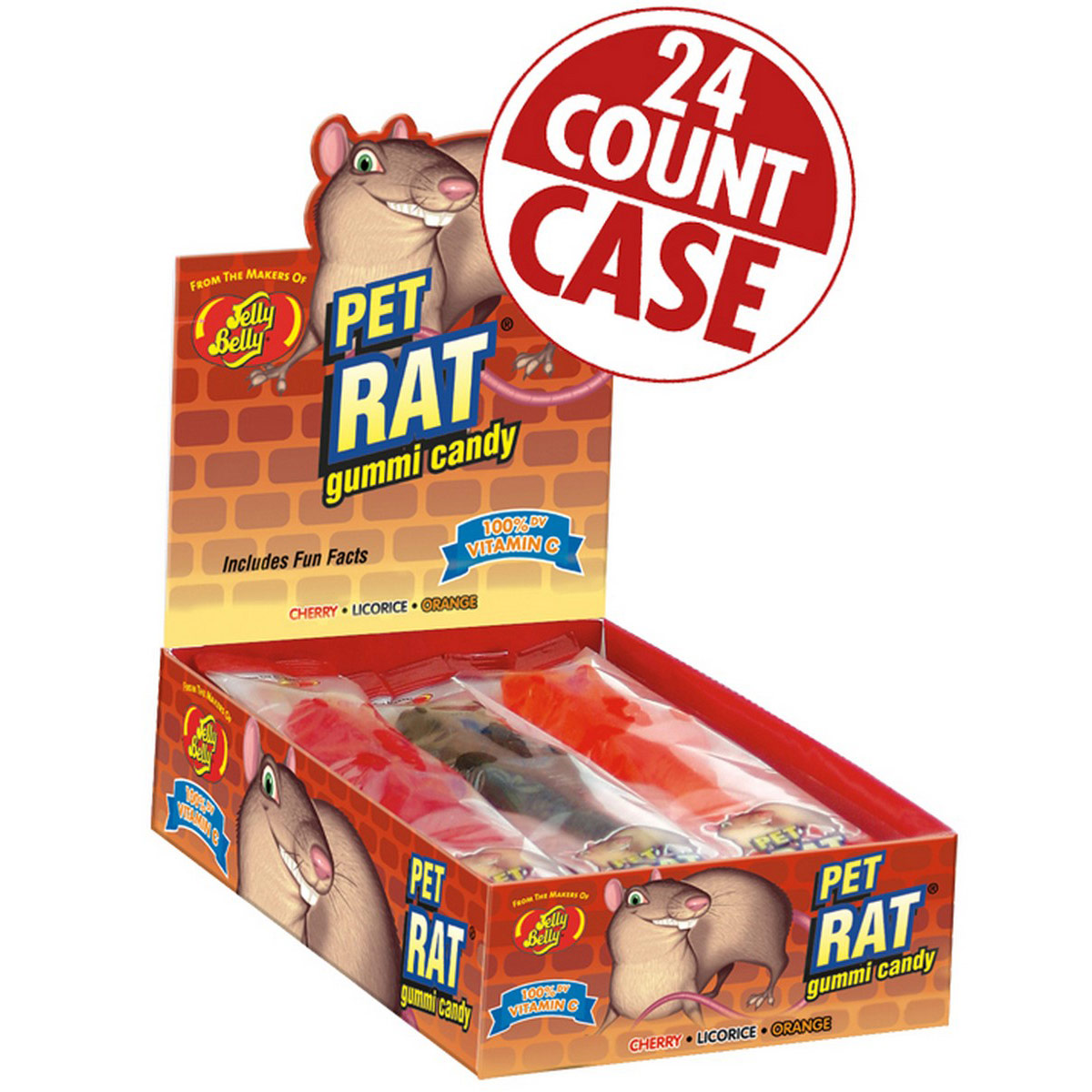 Gummi Pet Rats 3 Oz 24 Count Case Chatspan