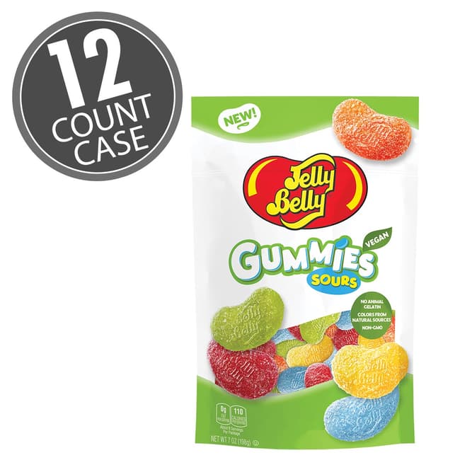 Jelly Belly Assorted Sour Gummies 7 oz Bag - 12 Count Case