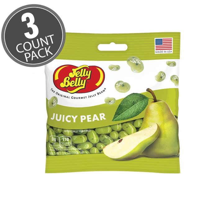 Juicy Pear Jelly Beans 3.5 oz Grab & Go® Bag - 3-Count Pack