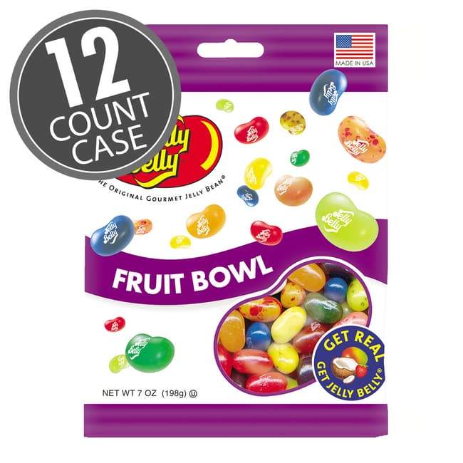 Fruit Bowl Mix Jelly Beans - 7 oz Bag - 12-Count Case
