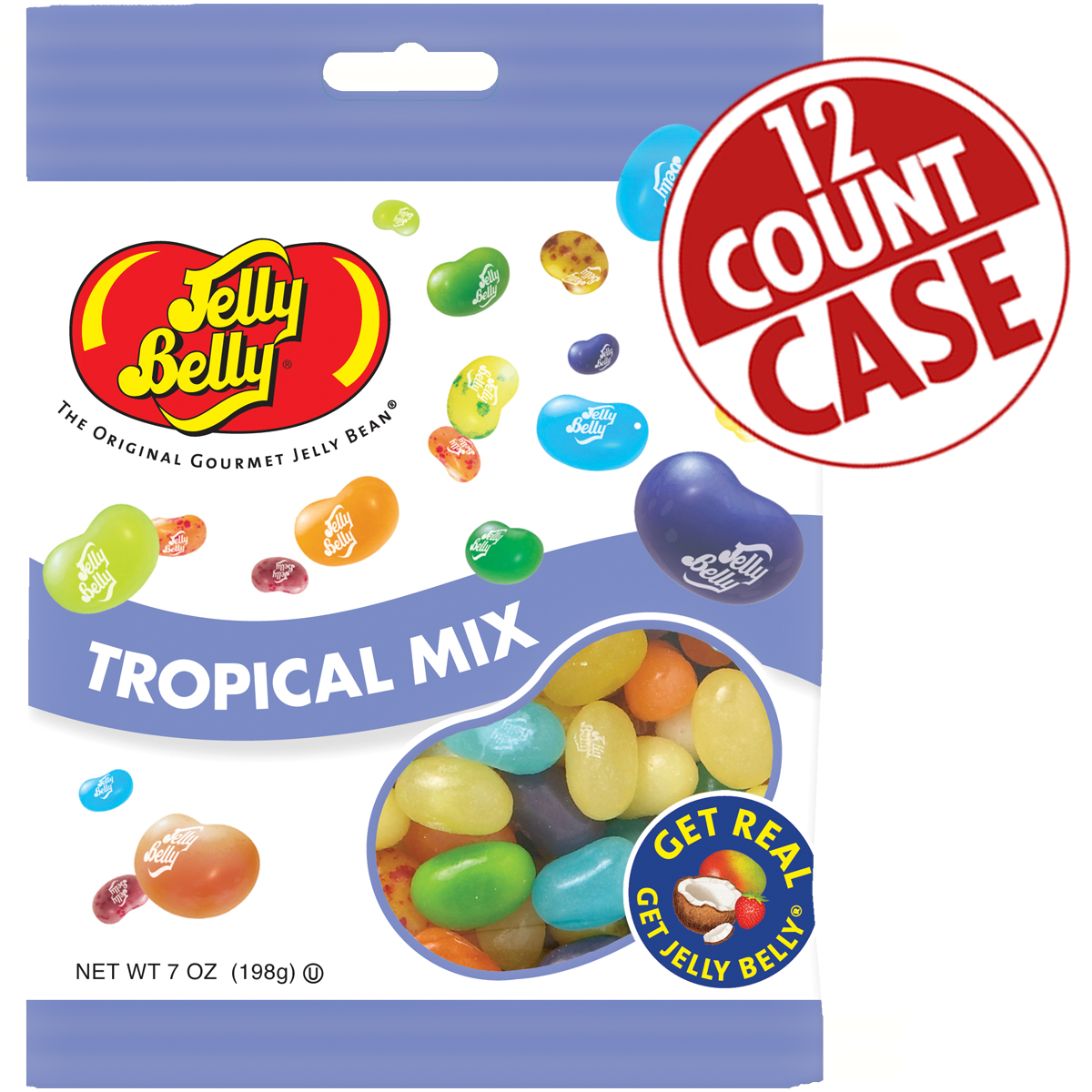 Tropical Mix Jelly Beans 7 Oz Bags 12count Case Chatspan