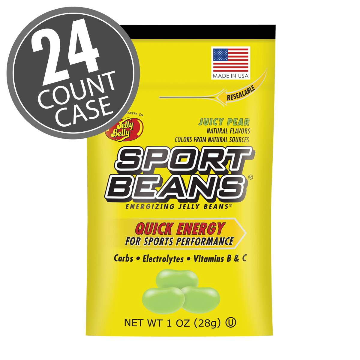 Sport Beans® Jelly Beans Juicy Pear 24pack Chatspan