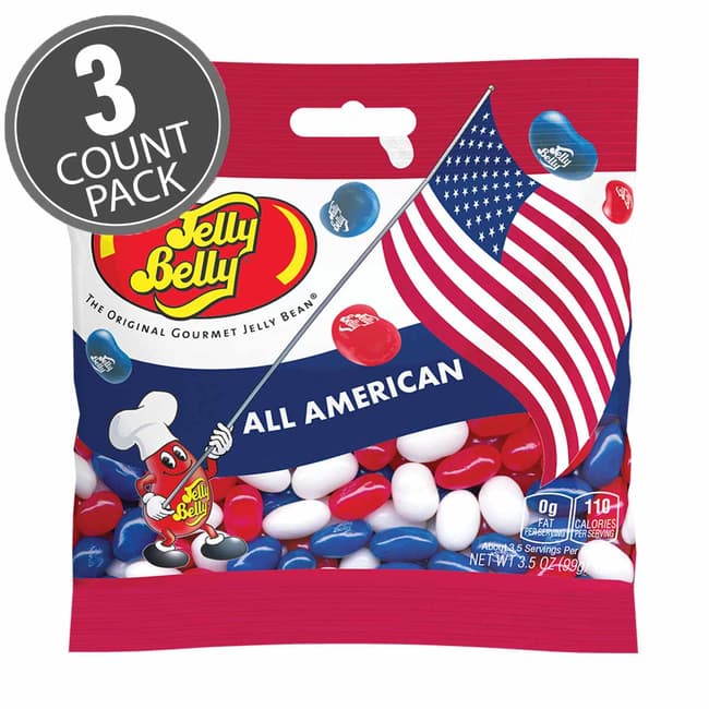 All American Mix Jelly Beans 3.5 oz Grab & Go® Bag - 3-Count Pack