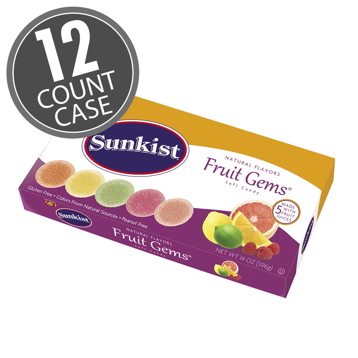 Sunkist® Fruit Gems 14 Oz Box 12 Count Case Chatspan