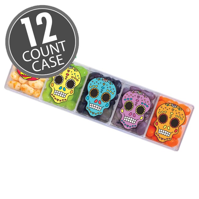Jelly Belly 5-Flavor Sugar Skull Clear Gift Box - 4 oz - 12 Count Case