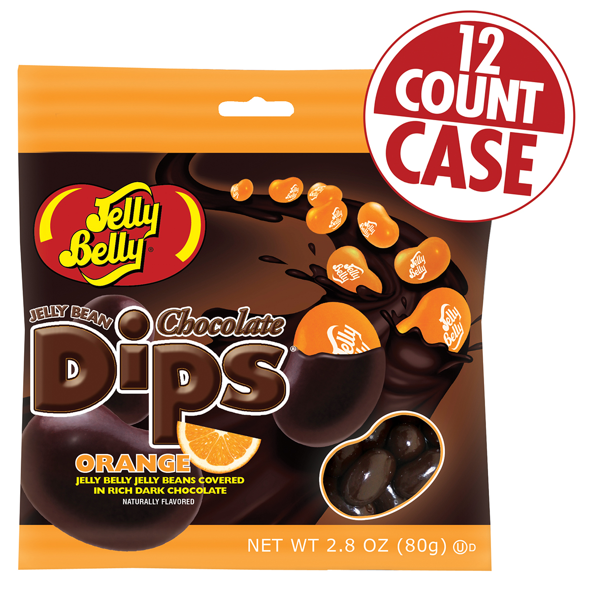 Jelly Bean Chocolate Dips® Orange 2.1 Lb Case Chatspan