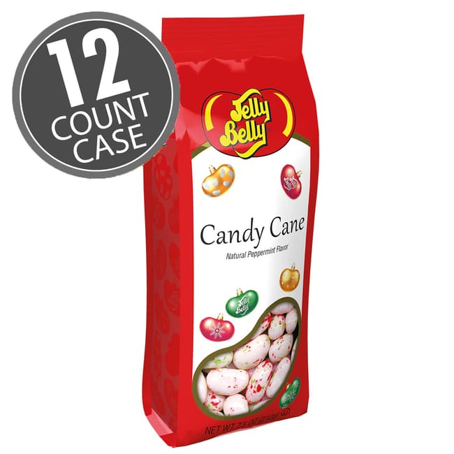 Candy Cane Jelly Belly - 7.5 oz Gift Bags - 12-Count Case