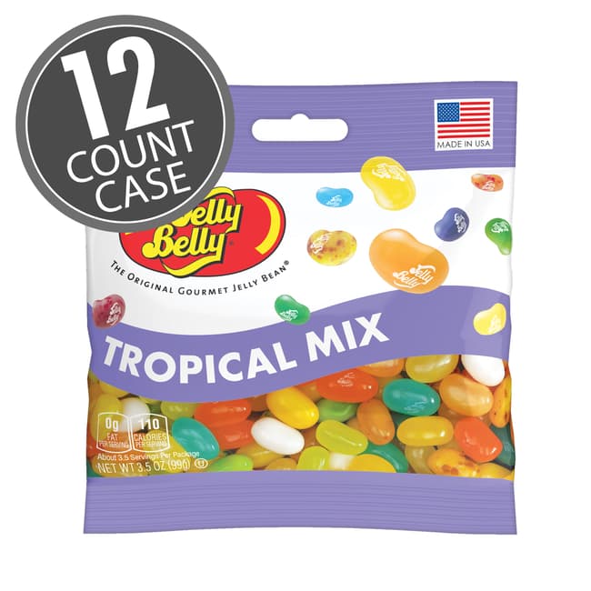 Tropical Mix Jelly Beans 3.5 oz Grab & Go® Bag - 12 Count Case