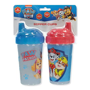 Toddler Sippy Cups for Boys, 10 Ounce Paw Patrol Sippy Cup Pack of Two  with Straw and Lid