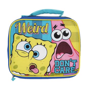SpongeBob SquarePants & Patrick Insulated Weird Don't Care Lunch Bag