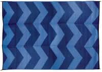 Outdoor Mat  6' x 9'  - Chevron Blue Image 1