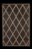 Faulkner 9 x 12 Reversible RV Outdoor Mat, Black and Beige, Diamond Design Image 1