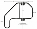LEND A HAND EXTENDED ASSIST RAIL WITH DIMENSIONS.
