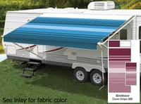 21&#39; Universal Awning Replacement Fabric - Bordeaux with Weatherguard