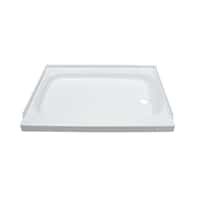 Shower Pan with Right Drain; 24" x 36" (White) Image 1