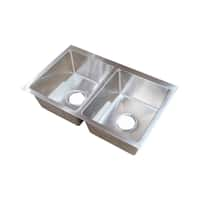 Double Square Sink; 27" x 16" x 7" (Stainless Steel) Image 1