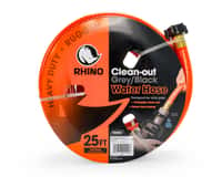 RhinoFLEX Gray/Black Water Hose - 25? Clean Out Hose, 5/8? Image 1