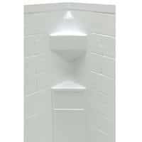 Neo Angle Shower Wall Surround; 34"x 34"x 68" (White) Image 1