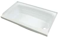 Bathtub with Right Drain; 24" x 46" (White) Image 1