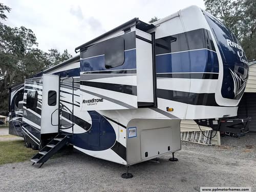 64973 - 45' 2022 Forest River Riverstone Legacy 42FSKG w/5 Slides & Generator  - Toy Hauler Image 1