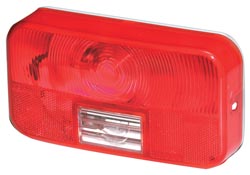 Bargman 34-92-004 Surface Mount Taillight #92 Red with Backup and License Bracket 