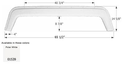 Fleetwood Tandem Axle RV Travel Trailer Fender FS740PW Image 1