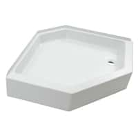 Shower Pan with Right Drain; 24" x 46" (White) Image 1