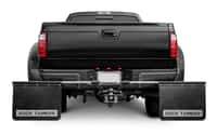 ROCK TAMERS (00110) 2.5" Hub Mud Flap System with Matte Black Stainless-Steel Trim Plates Image 1