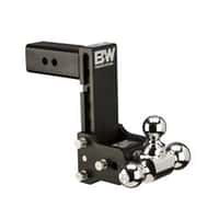 B&amp;W Trailer Hitches TS20049B - Class 4 Tow &amp; Stow Adjustable 7-inch Drop Black Tri-Mount Ball Image 1