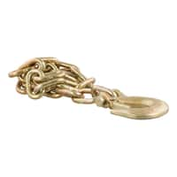 35" Safety Chain with 1 Clevis Hook (12,600 lbs, Yellow Zinc)