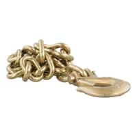 35" Safety Chain with 1 Clevis Hook (18,800 lbs, Yellow Zinc)