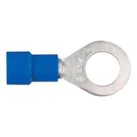 Ring Terminals (16-14 Wire Gauge, 1/4" Stud Size, 100-Pack)