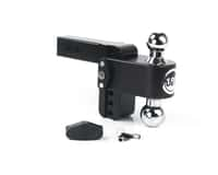 Cerakote Black ALUMINUM Weigh Safe 180 HITCH, 4" Drop Hitch, 2" Receiver 12,500 LBS GTW