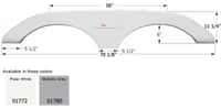 KEYSTONE FIFTH WHEEL TRAVEL TRAILER FENDER SKIRT FS1772PW