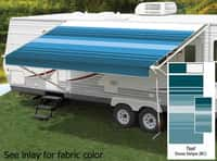 19&#39; Universal Awning Replacement Fabric - Teal with Weatherguard