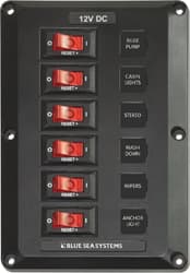 Panel 12VDC 6 Position