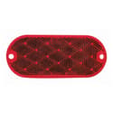 55-1209 - Oval Reflector, Red - Image 1