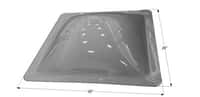 Rectangular shaped, Bubble SKYLIGHT, SL2424S, SMOKE colored Image 1