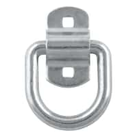 3" x 3" Surface-Mounted Tie-Down D-Ring (3,600 lbs, Clear Zinc)