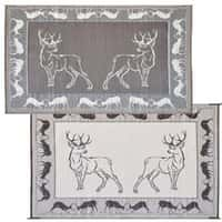 01.8675 - Deer Mat Blk/Brn/Bg8'x18' - Image 1