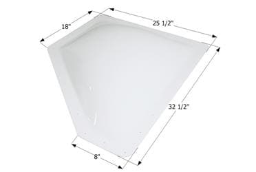 ICON MOTOR HOME SKYLIGHT, NSL29W, WHITE